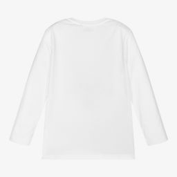 IKKS-Boys White Cotton Top | Childrensalon Outlet