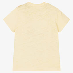 IKKS-Boys Yellow Cotton T-Shirt | Childrensalon Outlet