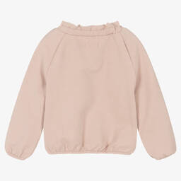 آي كيه كيه إس-Dusky Pink Cotton Zip-Up Top | Childrensalon Outlet