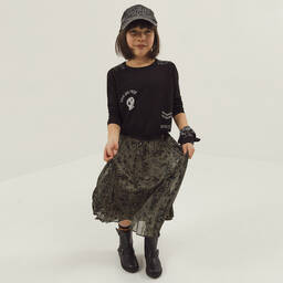 IKKS-Черный свитер с черепом для девочек | Childrensalon Outlet