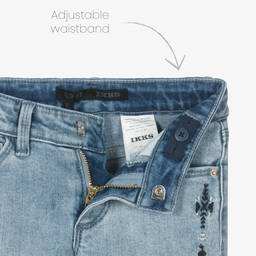 آي كيه كيه إس-Girls Blue Cotton Denim Jeans | Childrensalon Outlet