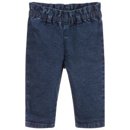 IKKS-Girls Blue Denim Jeans & Belt | Childrensalon Outlet