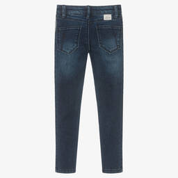 IKKS-Girls Blue Diamanté Denim Jeans | Childrensalon Outlet