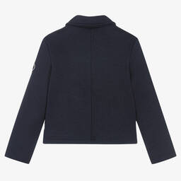 IKKS-Girls Blue Glitter Jersey Jacket | Childrensalon Outlet