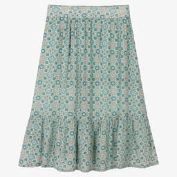 IKKS-Girls Blue Mosaic Modal Skirt | Childrensalon Outlet