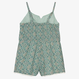 IKKS-Girls Blue Tile Print Playsuit | Childrensalon Outlet