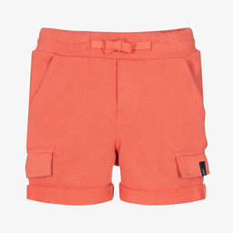 آي كيه كيه إس-Girls Coral Pink Cotton Shorts | Childrensalon Outlet