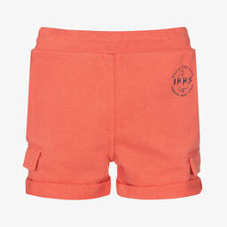 آي كيه كيه إس-Girls Coral Pink Cotton Shorts | Childrensalon Outlet