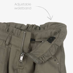 IKKS-Girls Green Belted Shorts | Childrensalon Outlet