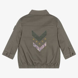 IKKS-Girls Green Military Jacket | Childrensalon Outlet