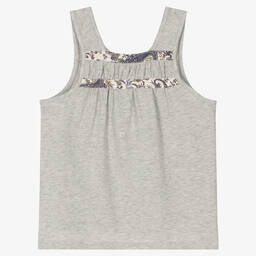 آي كيه كيه إس-Girls Grey Cotton Vest Top | Childrensalon Outlet