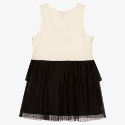 IKKS-Girls Ivory & Black Dress | Childrensalon Outlet