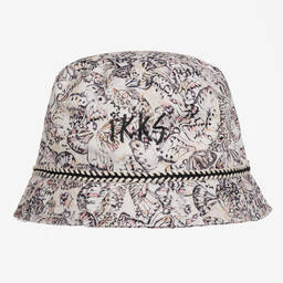 IKKS-Girls Ivory Butterfly Cotton Hat | Childrensalon Outlet