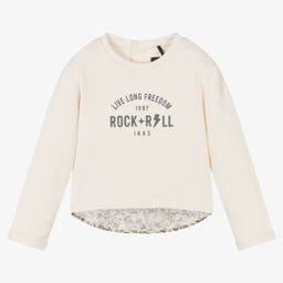 IKKS-Girls Ivory Butterfly Sweatshirt | Childrensalon Outlet