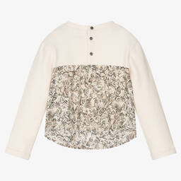 IKKS-Girls Ivory Butterfly Sweatshirt | Childrensalon Outlet