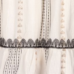 آي كيه كيه إس-فستان قطن وفسيكوز لون عاجي | Childrensalon Outlet