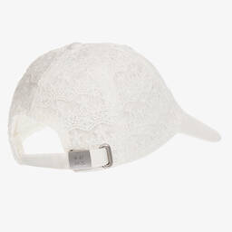IKKS-Girls Ivory Lace Logo Cap | Childrensalon Outlet