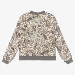 IKKS-Girls Ivory Paisley Print Jacket  | Childrensalon Outlet