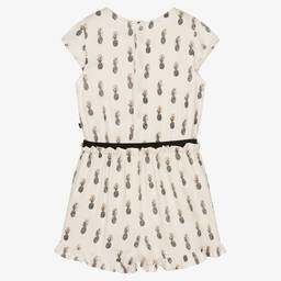 IKKS-Girls Ivory Pineapple Playsuit | Childrensalon Outlet