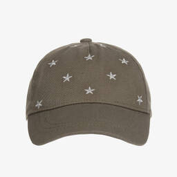 IKKS-Girls Khaki Green & Silver Star Cap | Childrensalon Outlet