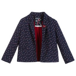 IKKS-Girls Navy Blue Jacket | Childrensalon Outlet