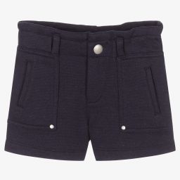 IKKS-Girls Navy Blue Jersey Shorts | Childrensalon Outlet