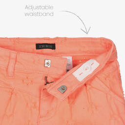 IKKS-Girls Orange Denim Shorts | Childrensalon Outlet