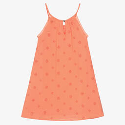 IKKS-Girls Orange Viscose Dress | Childrensalon Outlet