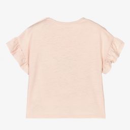 IKKS-Розовая футболка с домом на колесах для девочек | Childrensalon Outlet