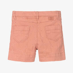 IKKS-Girls Pink Cotton Twill Shorts | Childrensalon Outlet