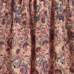 آي كيه كيه إس-تنورة ماكسي فيسكوز لون زهري بطبعة ورود | Childrensalon Outlet