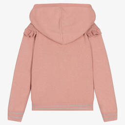 IKKS-Girls Pink Knit Zip-Up Hoodie | Childrensalon Outlet