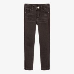 IKKS-Girls Skinny Black Denim Jeans | Childrensalon Outlet