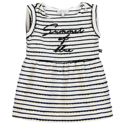 IKKS-Ivory & Blue Striped Dress | Childrensalon Outlet