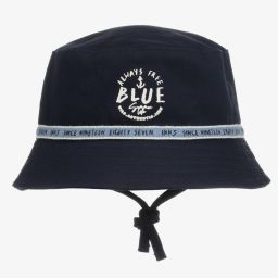IKKS-Navy Blue Cotton Bucket Hat | Childrensalon Outlet