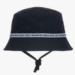 IKKS-Navy Blue Cotton Bucket Hat | Childrensalon Outlet
