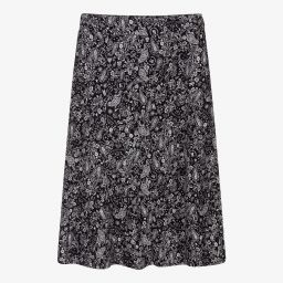 IKKS-Navy Blue Paisley Print Skirt | Childrensalon Outlet