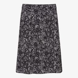 IKKS-Navy Blue Paisley Print Skirt | Childrensalon Outlet