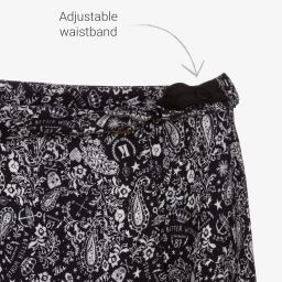 IKKS-Navy Blue Paisley Print Skirt | Childrensalon Outlet