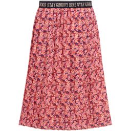 IKKS-Pink Floral Pleated Skirt | Childrensalon Outlet