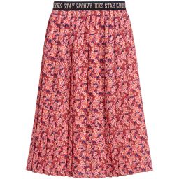 IKKS-Pink Floral Pleated Skirt | Childrensalon Outlet