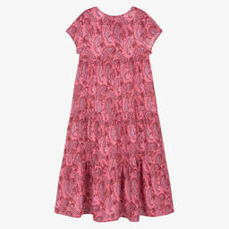 IKKS-Pink Paisley Long Dress | Childrensalon Outlet