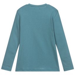 IKKS-Сине-зеленый хлопковый топ | Childrensalon Outlet