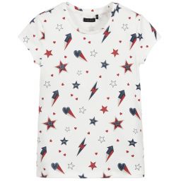 IKKS-White Cotton Lightning T-Shirt | Childrensalon Outlet