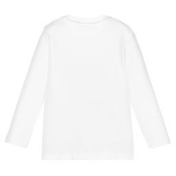 IKKS-Белый топ из органического хлопка с пандой | Childrensalon Outlet