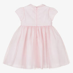 Il Gufo-Baby Girls Pink Floral Tulle Dress | Childrensalon Outlet