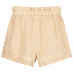 Il Gufo-Beige Linen Shorts | Childrensalon Outlet