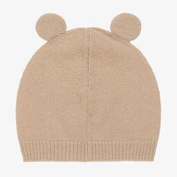 Il Gufo-Бежевая шерстяная шапка Медвежонок | Childrensalon Outlet
