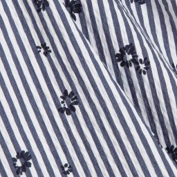 Il Gufo-Blue & White Seersucker Dress | Childrensalon Outlet