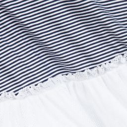 Il Gufo-Blue & White Striped Dress | Childrensalon Outlet
